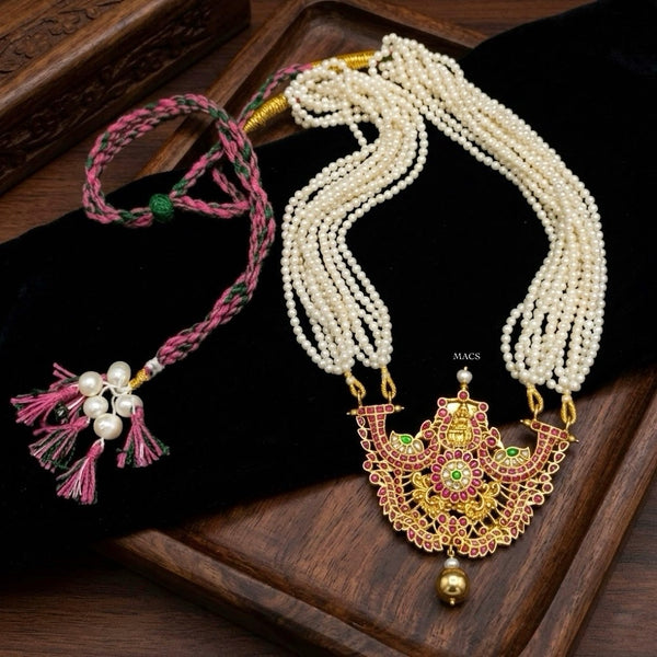 925 Kundan Pearl Necklace