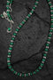 Green melon silver beads necklace