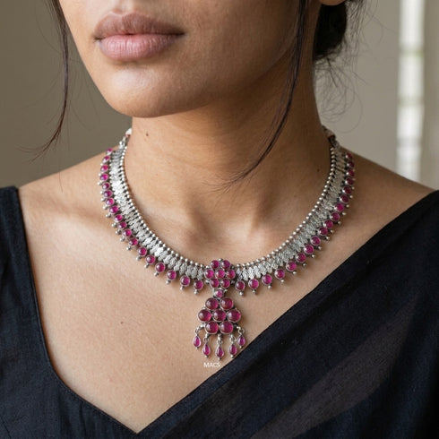 Pre Order 925 Pink Kempu Stone Attigai