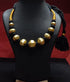 Gold plated Wax Faceted Beads Necklace (oversized beads)