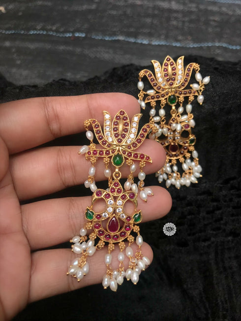 Lotus Guttapusalu Earrings (Goldplated)