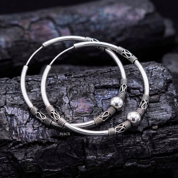 925 Silver Big Hoop Earrings