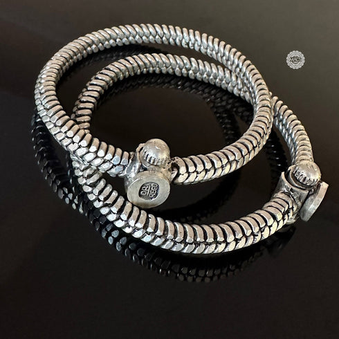 Silver Twisted Bangle Kada