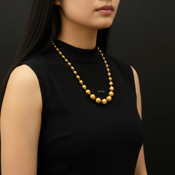 925 Gold plated Ball necklace
