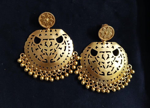 925 Gold Cutwork Earrings