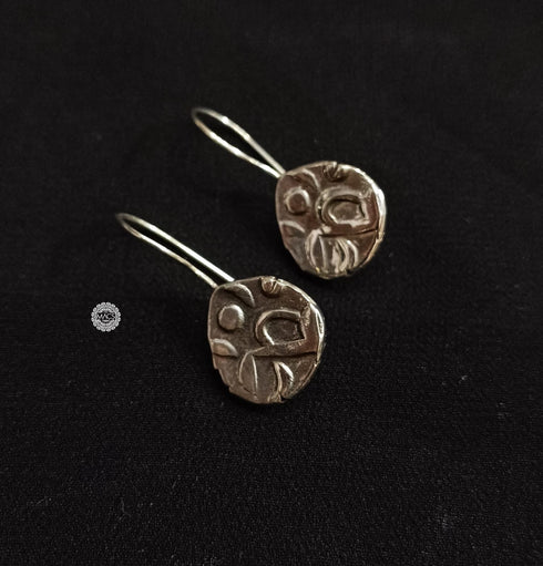 925 Coin Script Earrings