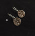 925 Coin Script Earrings