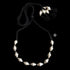 Silver dholki choker necklace with black thread and silver beads