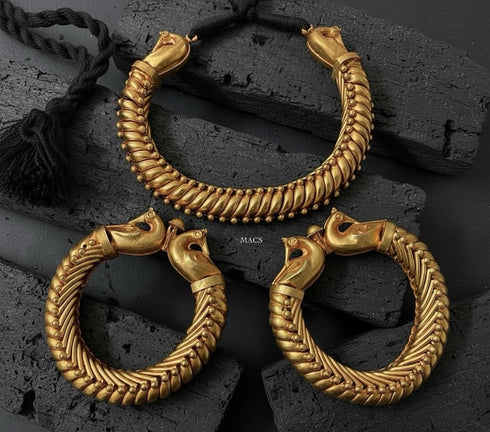 Gold Peacock Sutlada Necklace