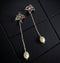 Silver Garnet Pearl Drop Earrings
