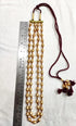 gold dholki beads necklace