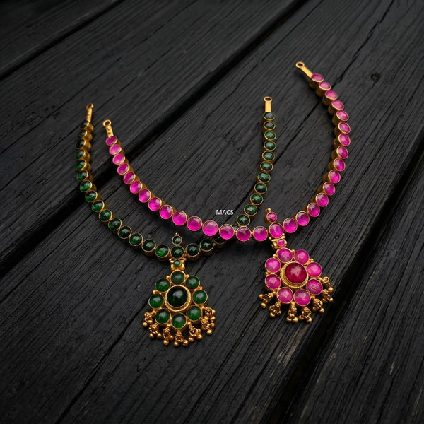 925 Gold Reversible Attigai Necklace (pre order)