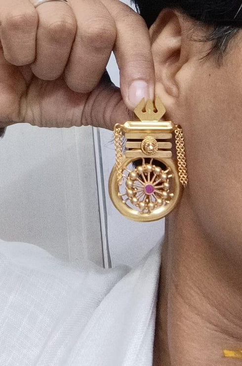 Goldplated Statement Earrings