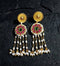 Gold plated Kundan Pearl Earrings