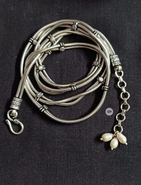 kamarband silver, double line silver waist chain, silver kamarband, waist chain silver, silver waist chain for women, belly chain silver