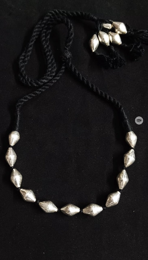Silver short dholki mala