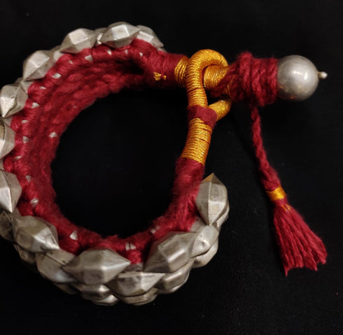 Original antique old silver bracelet