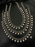 Tribal silver ball necklace