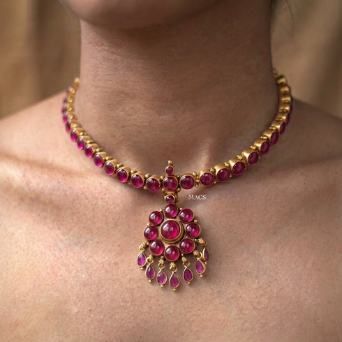 925 Gold Kemp Attigai Necklace (pre-order)