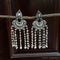 925 pure silver layered pearl earrings