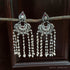 925 pure silver layered pearl earrings