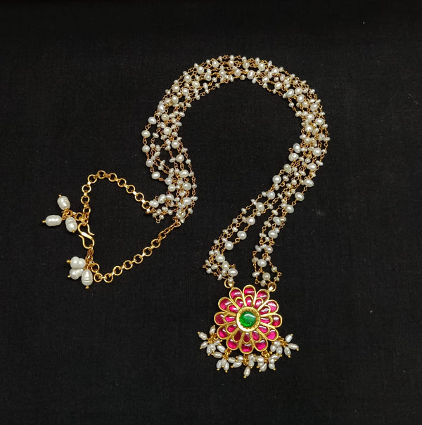 925 Kundan Pearl Necklace