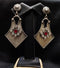Silver Fusion Kundan Earrings