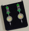 Glass Painting Silver Earrings