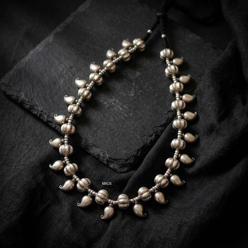 Vintage Jumbo Silver Mango Necklace