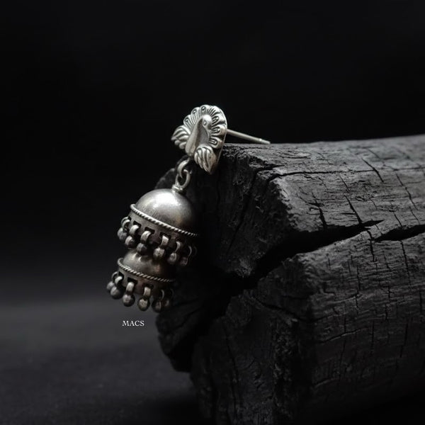 925 Peacock Double Silver Jhumka