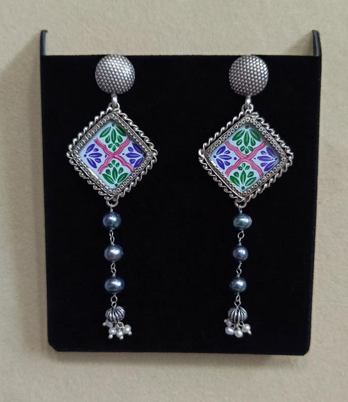 Painting Silver Stud Earrings