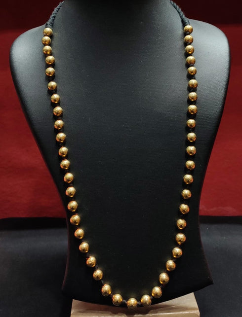 Single Line Round Gold Necklace