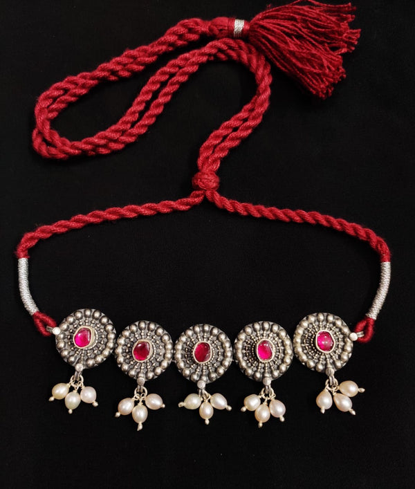 Silver Pearl Mini Choker