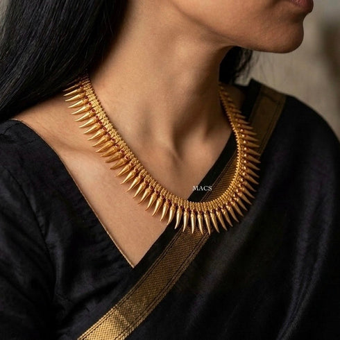 925 Gold plated Mullamottu Necklace Set