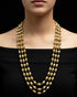 Three Line Gold Dholki Necklace