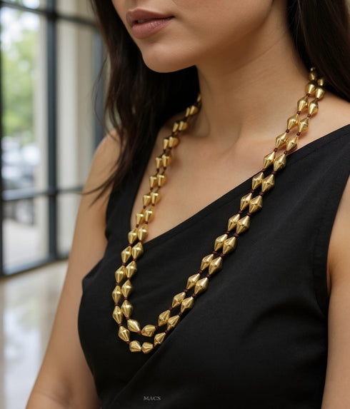 Bollywood necklace inspired dholki design with bold traditional handcrafted beadwork from jaipur