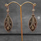 Silver earrings with intricate rava work, Rawa Work Long earrings