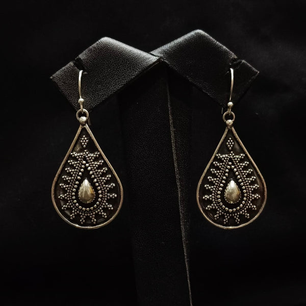 925 Silver Rawa Work Earrings, Pure Silver Earrings For Women, 925 Classic Rava Daily wear Earrings