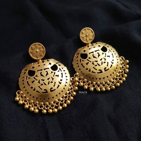 925 Gold Cutwork Earrings