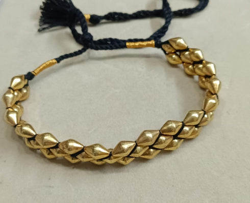 Three Line Gold Dholki Choker