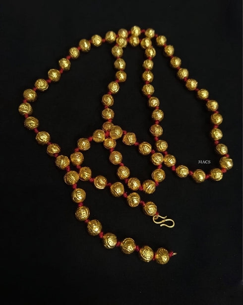 Goldplated Wax Long Necklace (32 inches)