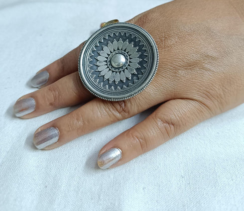 925 Sterling Silver Rawa Ring Adjustable