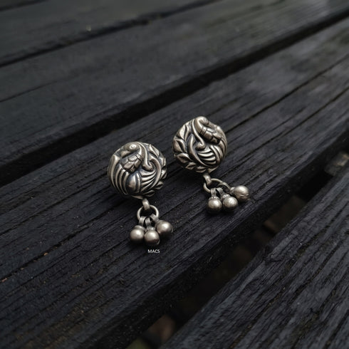 925 Silver Stud Drop Earrings