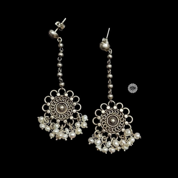 Silver Pearl Drop Earrings