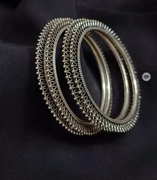 925 sterling silver bangles, Pure Silver Rava Ball Bangle Set