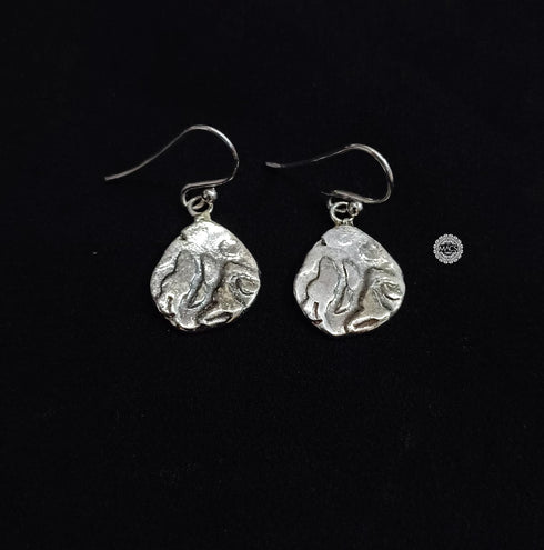 925 Coin Script Earrings