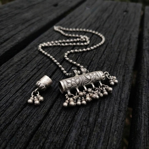 925 Silver taveez necklace