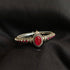 925 Pink Stone Bangle (Size 2.6)