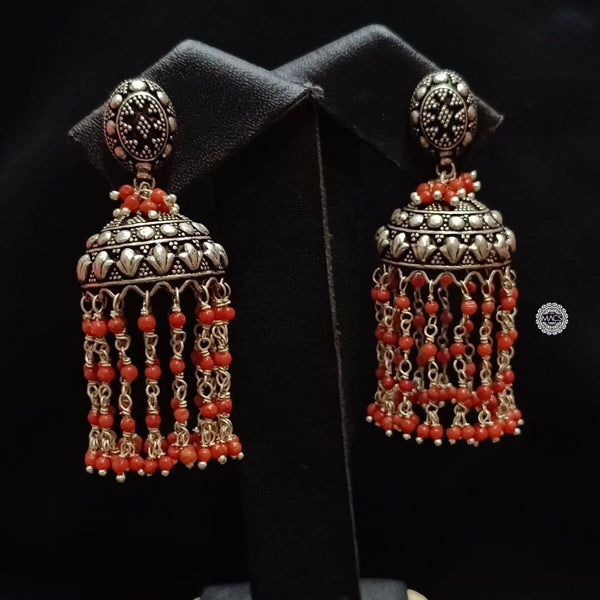 925 Silver Coral Jhumka