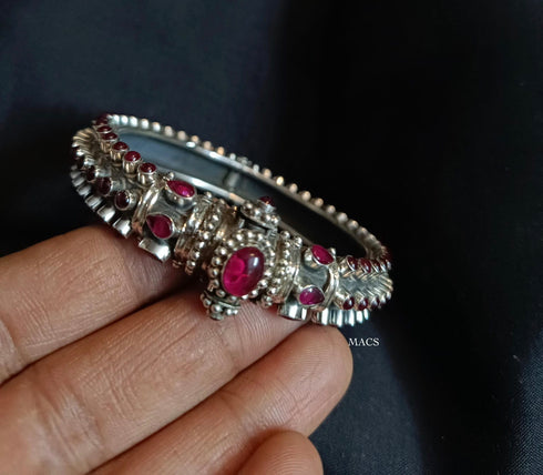 Pink Stone Encrusted Bangle (Size 2.6)
